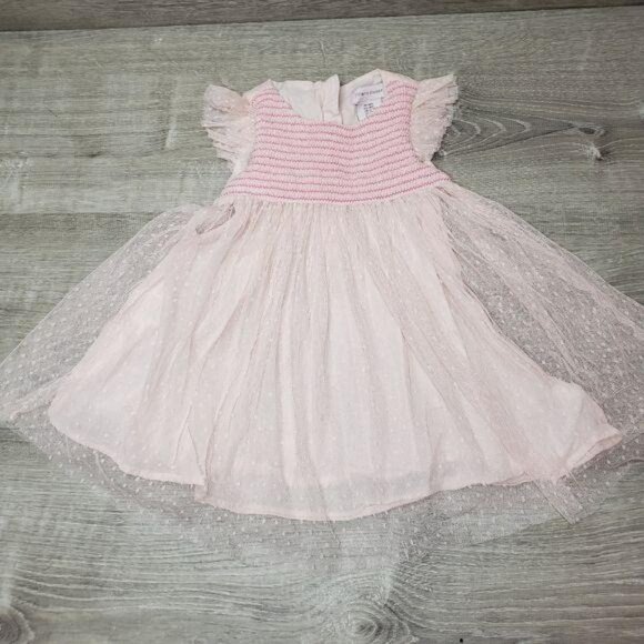 Jillians Closet Infant Pink Swiss Dot Tulle Party Dress 18M birthday princess - Picture 9 of 10